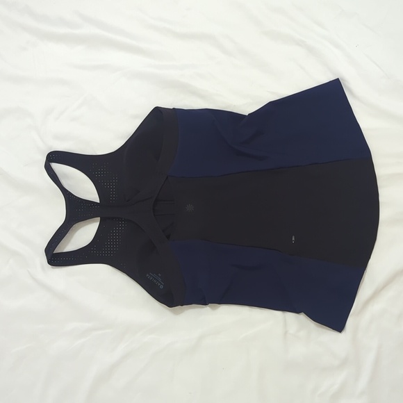 ATHLETA Bonaire Zipfront Tankini, Color Blue/Black Size M - Picture 15 of 16